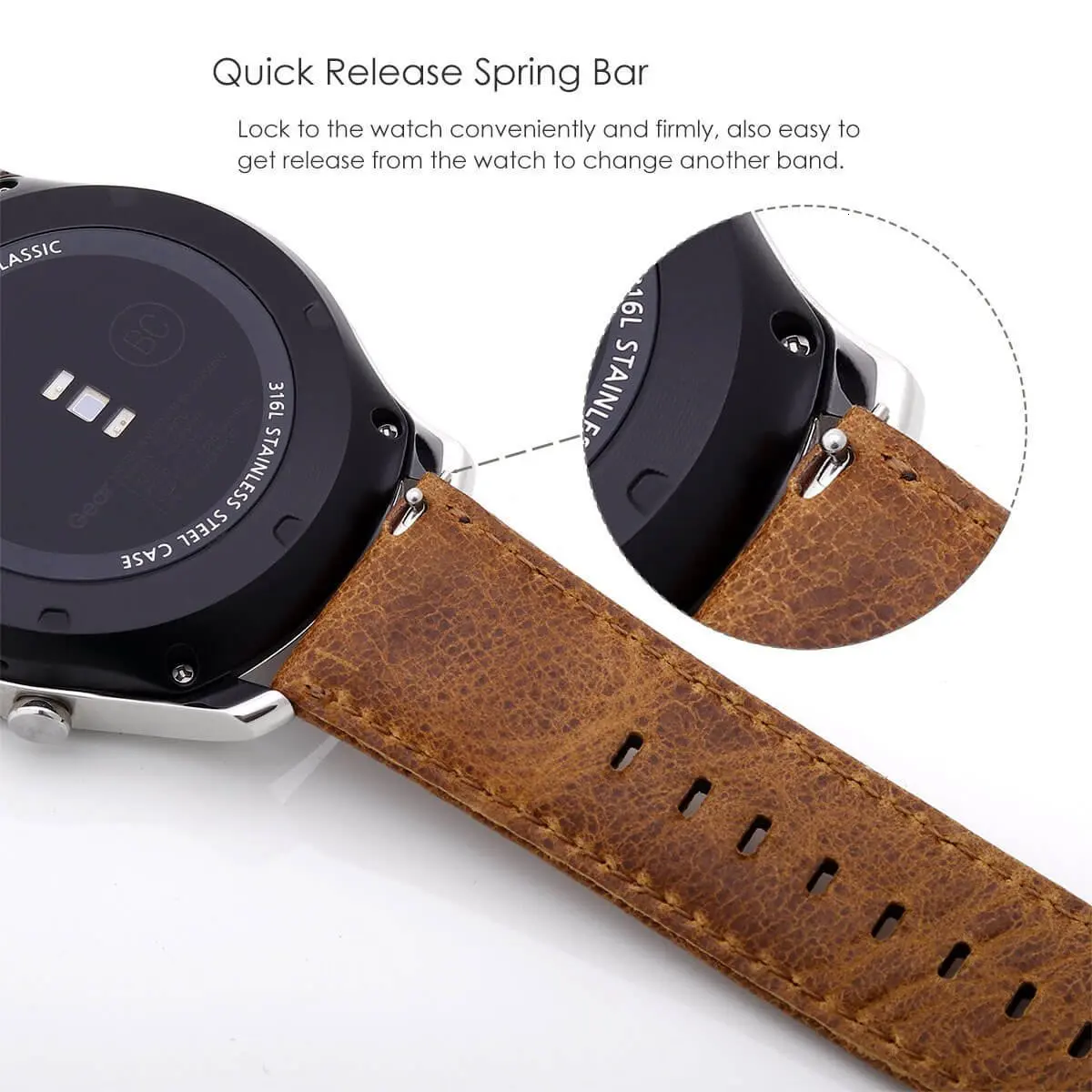 Ретро винтажный ремешок из натуральной кожи для samsung gear S3 Frontier, Классический ремешок 22 мм, мужские и женские умные часы, сменные мужские t