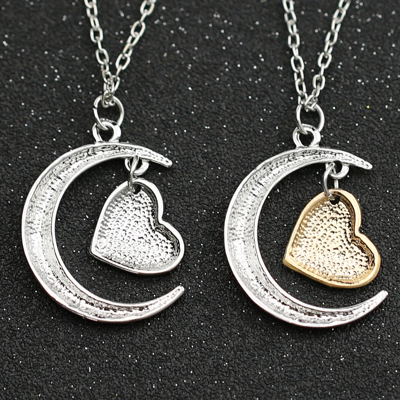 

I love You To The Moon And Back Necklace Simple Letters Heart Love Gold Silver Color Pendant Fashion Jewelry For Women Wholesale
