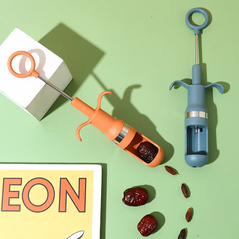 

Needle barrel type jujube corer Hawthorn cherry multifunctional jujube corer creative kitchen tool
