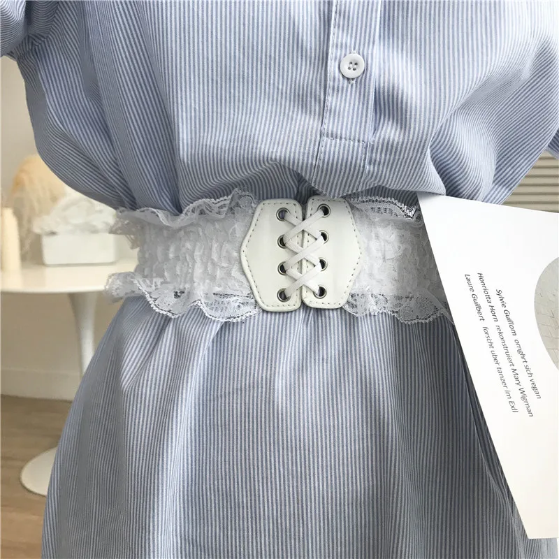 

Супер широкий пояс для женщин из искусственной кожи для похудения женский пояс для платья эластичный белый черный корсет пояс женский пояс