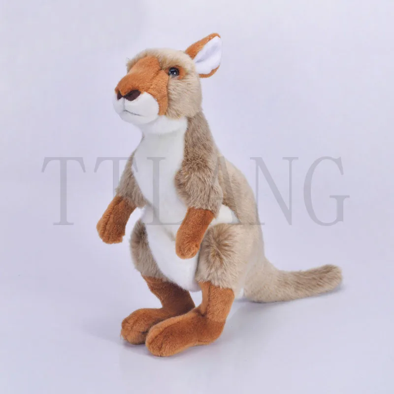 

35cm Simulation Kangaroo Mother Plush Toy Soft Animal Stuffed Dolls For Kids Gift