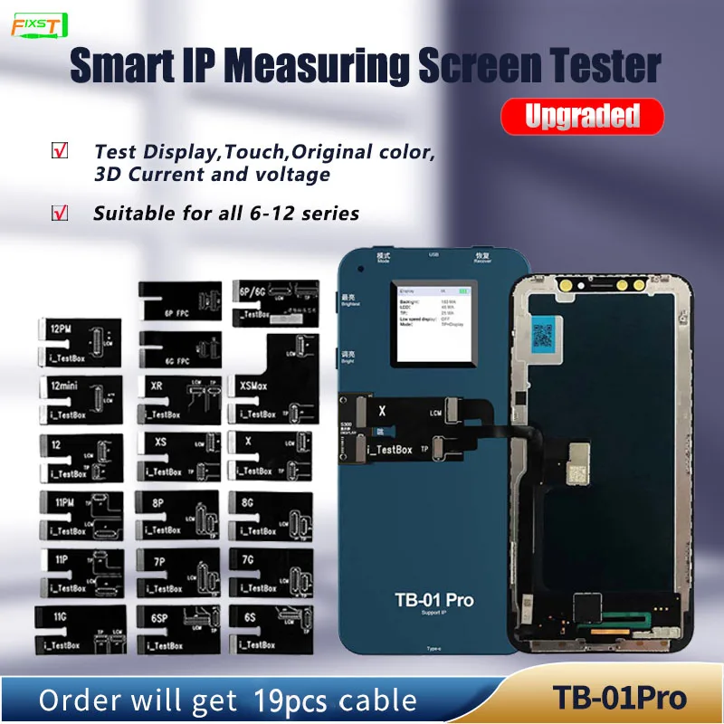 

RELIFE Upgrade TB-01Pro Screen Display Tester 3D Touch Original Color Board LCD Programmer For All 6G 6S 6P-12ProMax/Mini
