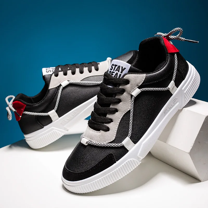 

Men Casual Shoes Patchwork Design Flat Shoes for Male Top Quality Lace-up tenis masculino mens shoes casual