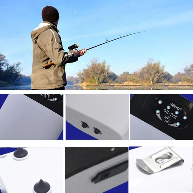 Компрессор для аквариума воздушный насос мощностью 8800 мАч портативный выхлопной