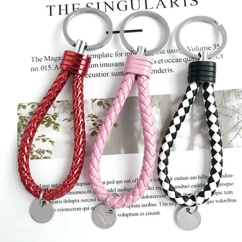 100 шт./лот женский брелок модные ювелирные изделия из искусственной кожи тканые