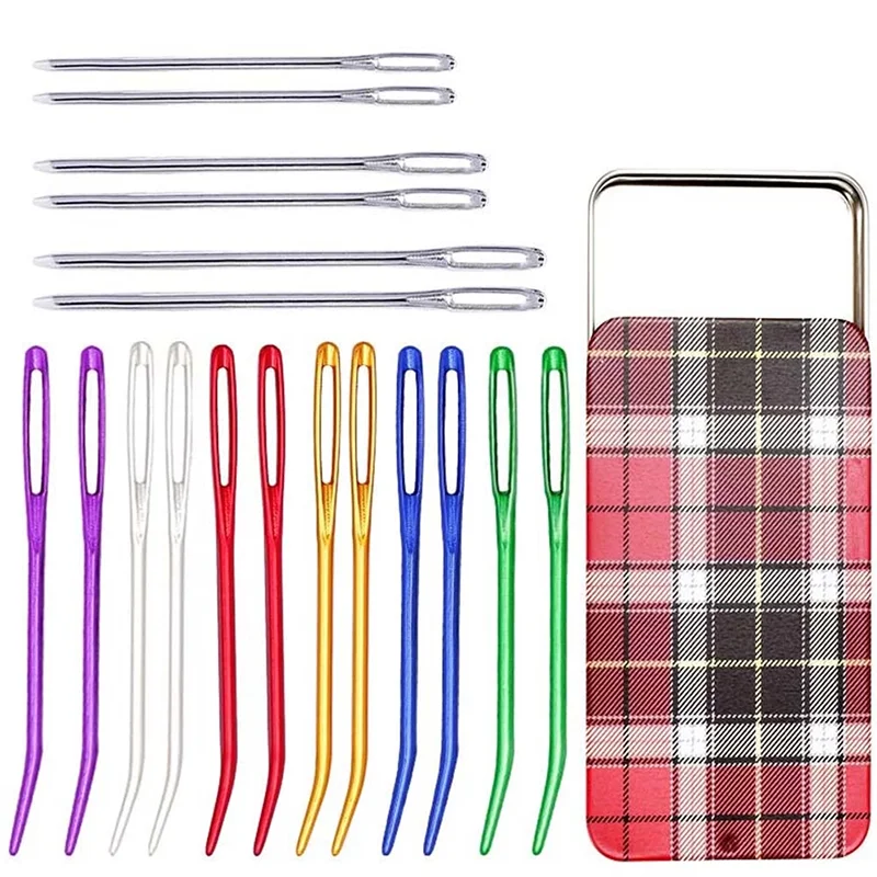 LMDZ 12 шт. с изогнутым кончиком гобелен для штопки (Вязание иглы рукоделие 6 швейная