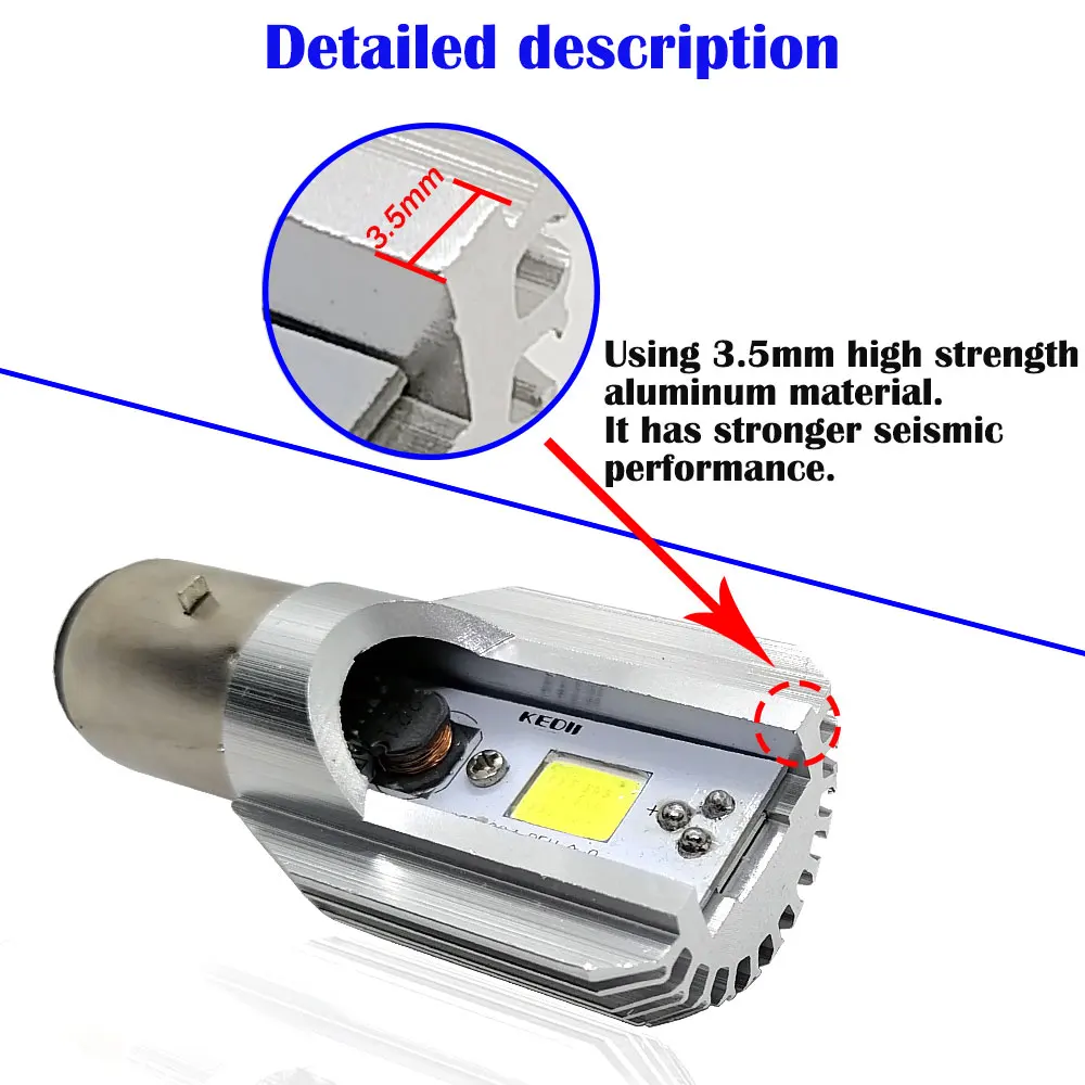 10 шт. H6 BA20D LED H4 мотоциклетные фары лампы COB лампа мото Противотуманные Мотоцикл