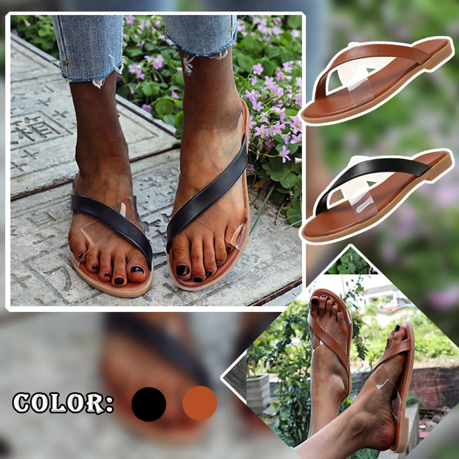 Летние Новые шлепанцы женские на платформе с перекрестной шнуровкой лидер