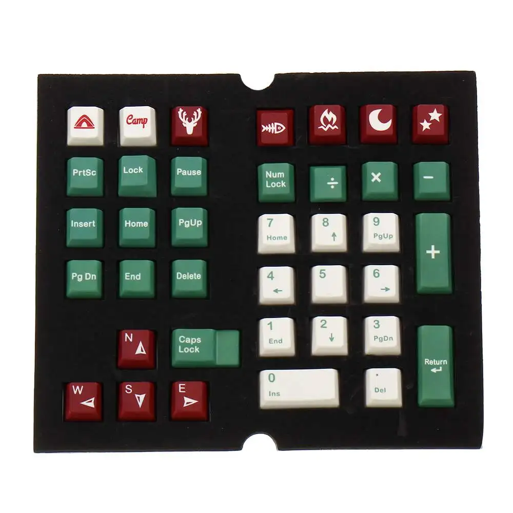 

Camping Thermal 104 Keys Keycap Sublimation 5-surfaces Keycap Cherry Gaming PBT Cherry Switch Keyboard For Mechanical