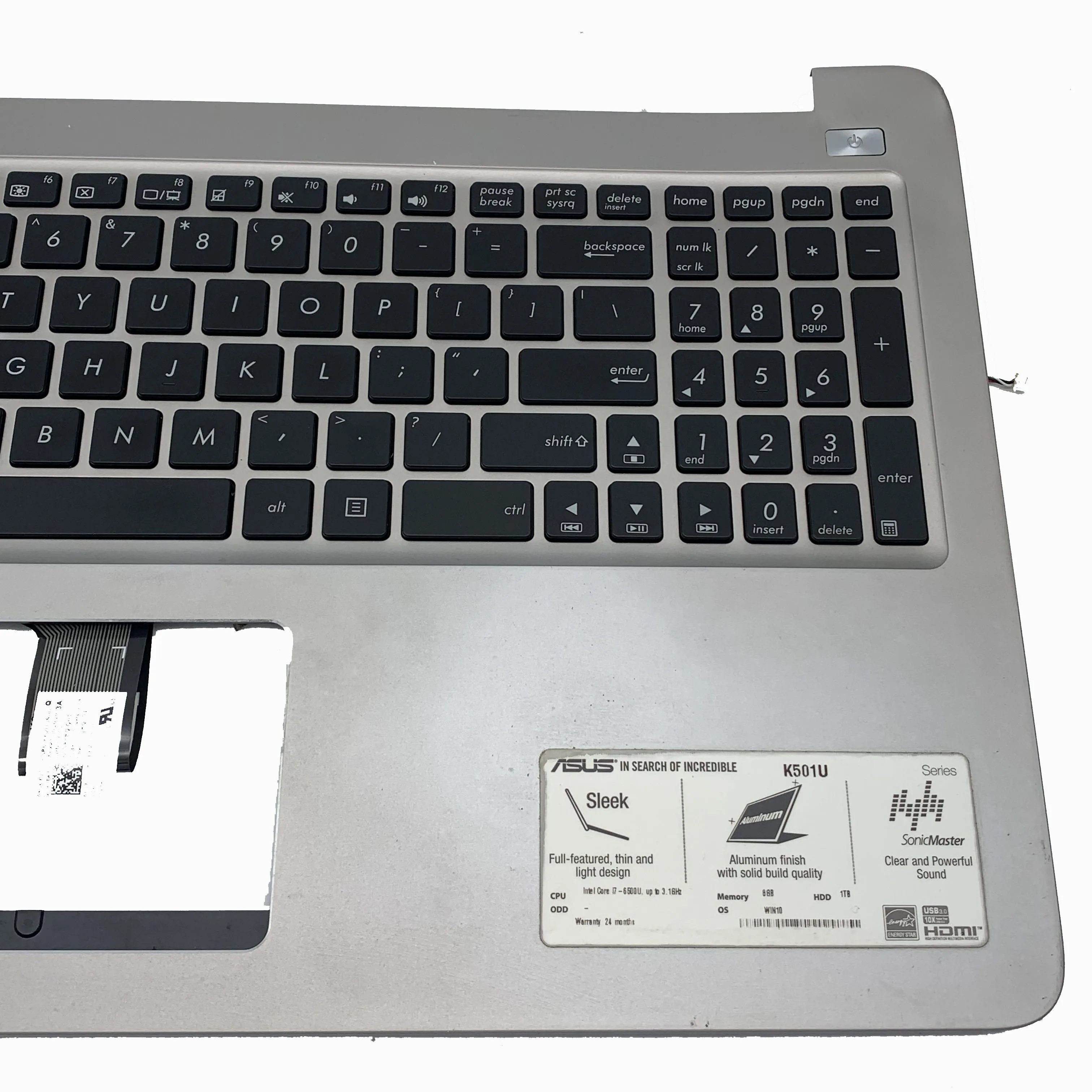 Клавиатура для ноутбука Asus K501 UW K501UB K501UX K501LB K501U US клавиатуры C покрытие Упор рук
