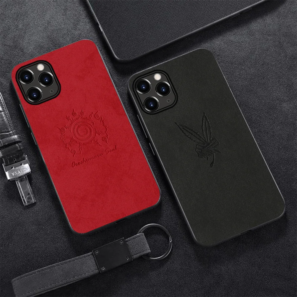 

Luxury Leather Case For iphone iphone 11 Pro Max Silicone Case For 12 Pro Max Mini 6s 7 8 Plus X XS XR Business Cloth butterfly