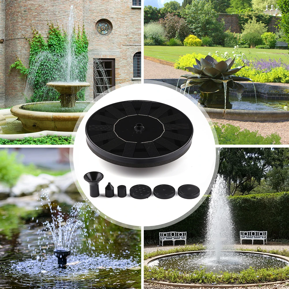 New Solar Panel Powered Fountain Water Pump Set Waterfall Bird Bath Garden Patio for Lawn | Дом и сад