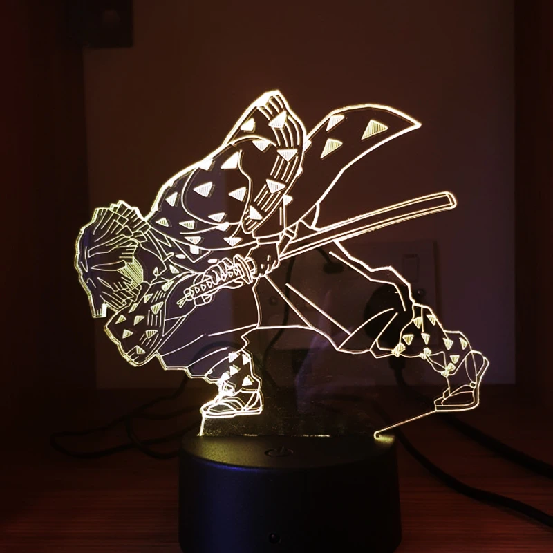 

Anime Demon Slayer Agatsuma Zenitsu Figure Acrylic Led Night Light Cool Kimetsu No Yaiba Lamp Gift for Kids Child Bedroom Decor