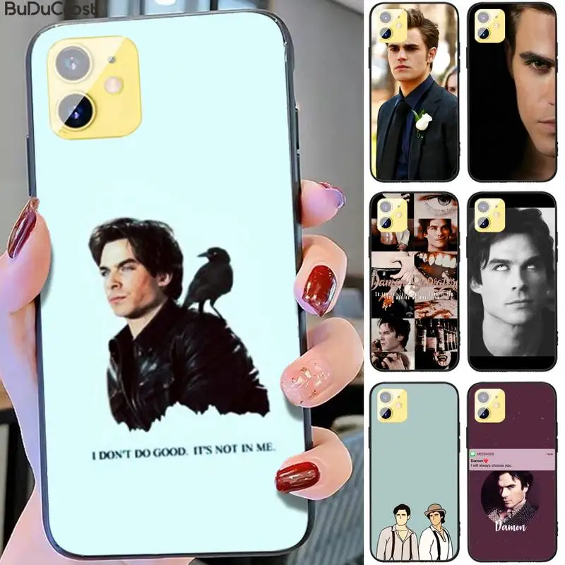 

Vampire Diaries Stefan Damon Salvatore Phone Case For Iphone 11 Pro 11 Pro Max X XS XR MAX 8plus 7 6splus 5s Se 7plus SE 2020
