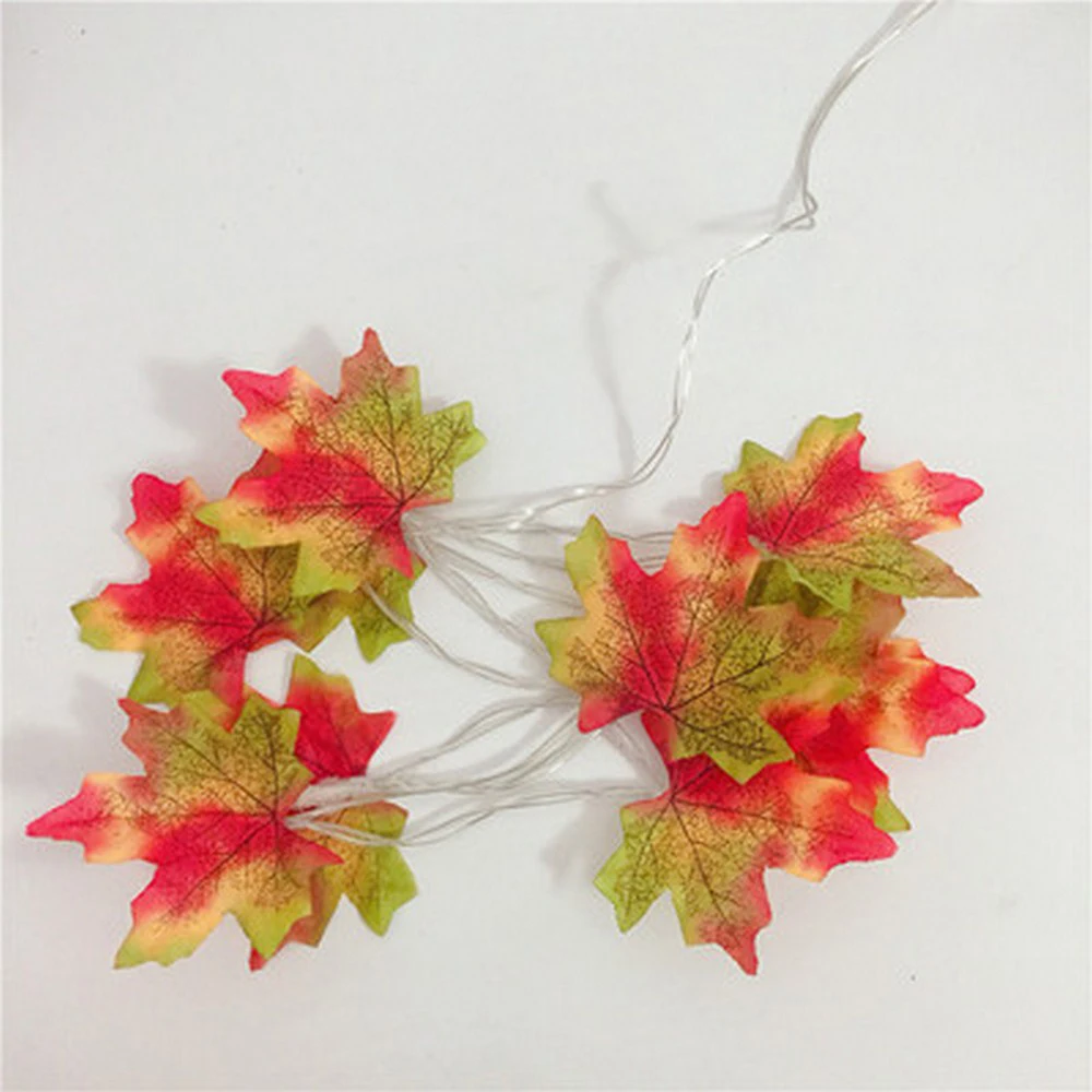 

2-4M 20/40 Lights Maple Leaf Garland Maple Leaf Light String Light Pumpkin Lantern Christmas Decoration Fairy Tale String Light