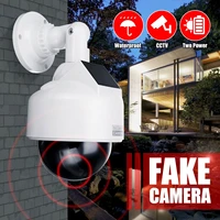 cctv dummy camera fake solar power video surveillance outdoor flashing red led simulation battery security dome dummy cam