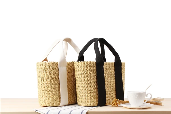 

Japanese Simple Style Popular Dual-use Straw Woven Bag Beach Woven Bag All-match Commuter Bag Purses and Handbags
