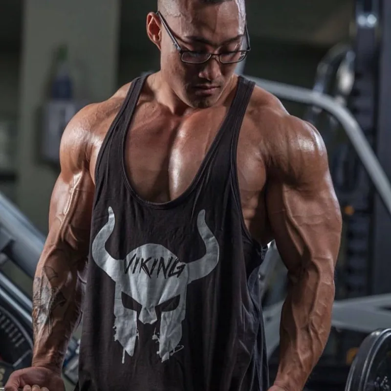 Новинка 2019 брендовая одежда Бодибилдинг Фитнес майка для мужчин тренировки
