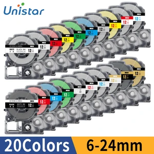Ленты Unistar SS12KW 12mm совместимые с Epson Labelworks lw400 KingJim SS12KW