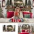 Фон для фотосъемки с изображением рождественской спальни и декоративной елки и венка - изображение
