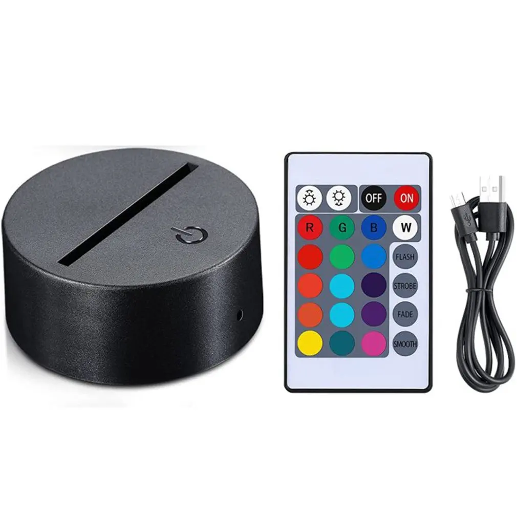 

3D акриловая светодиодная лампа, Домашний Детский мультяшный ночник, настольная лампа, декор для дня рождения, День Святого Валентина, прикр...