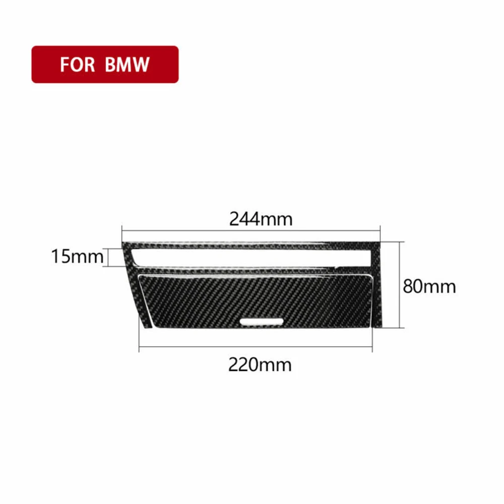 

SALE 2 Pcs Carbon Fiber Car Interior Central Cover DecorationTrim Old 3 Series E46 1998-2005 Central Strip Cover Car Accessories