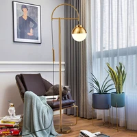 nordic postmodern simple fashion creative art atmosphere ball living room hotel bedroom study golden decorative floor lamp