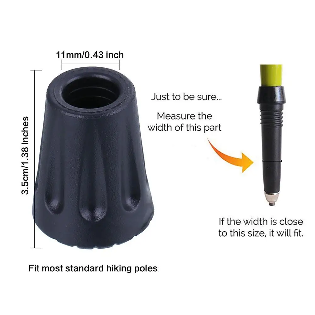 12 шт./лот уличные походные палки для треккинга колпачок сменный конец трость