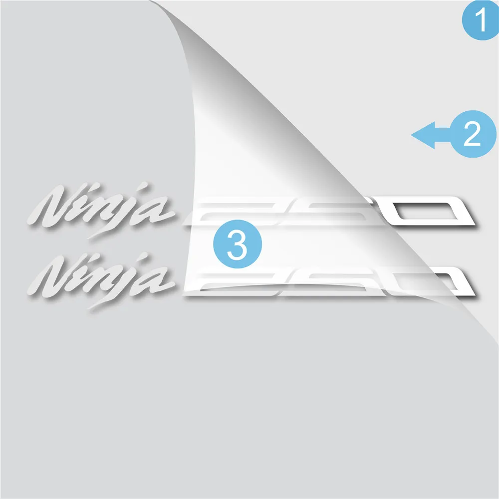 

New motorcycle bicycle fuel tank sticker wheel helmet MOTO waterproof reflective logo for NINJA250 ninja 250