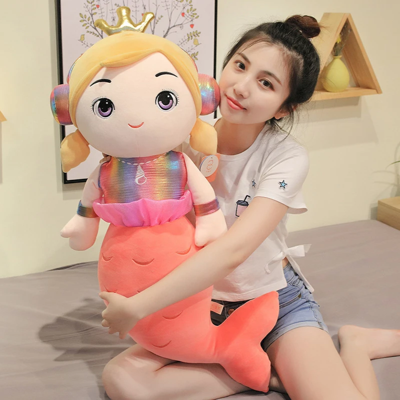 

New Cute Mermaid Pillow Plush Toy Fashion Creative Cartoon Doll Appease Doll Children Holiday Birthday Exquisite Gift
