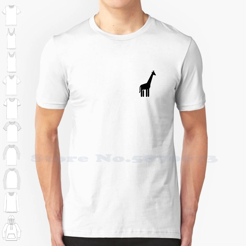 

Черно-белая футболка с жирафом для мужчин и женщин, с логотипом