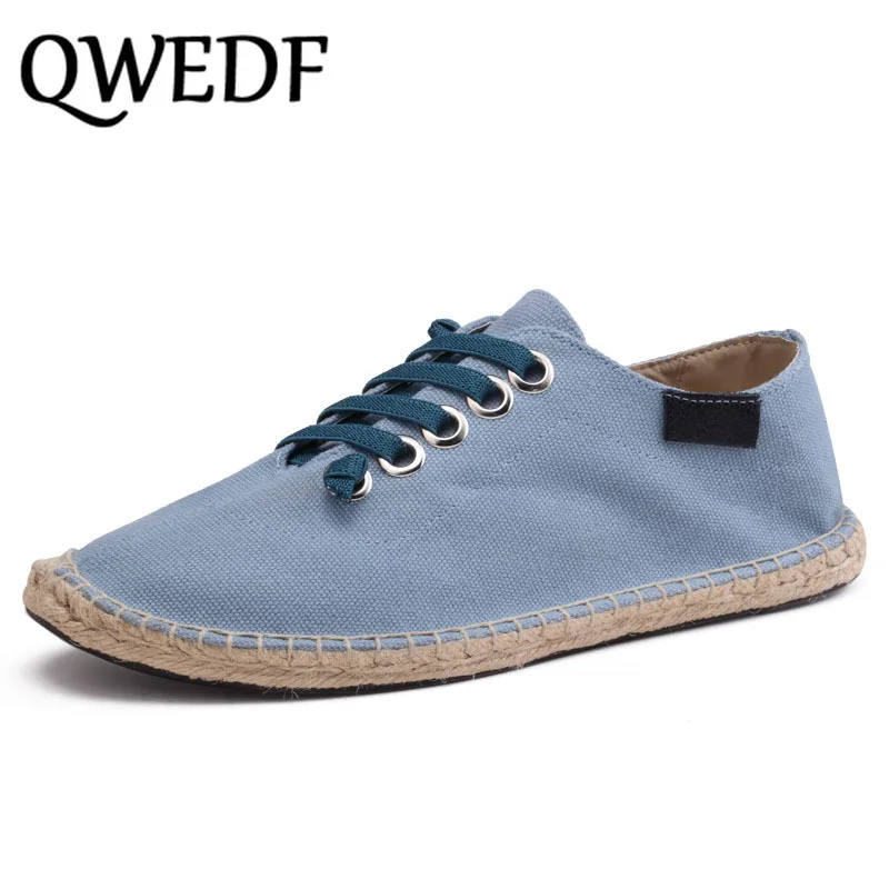 

2019 spring NEW fashion linen fisherman shoes men's canvas shoes casual shoes trend lace straw shoes calzado hombre SC-90