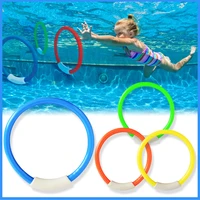 4pcsset swimming pool diving circle plastic portable swimming diving ring for children parent child gift childrens summer toys