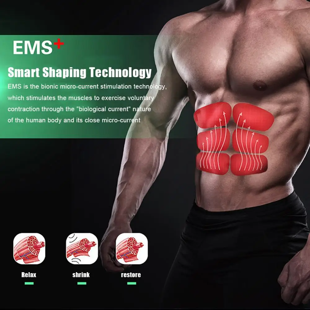 Интеллигентая (ый) унисекс USB Перезаряжаемые EMS Фитнес пуш-ап бюстгальтер с