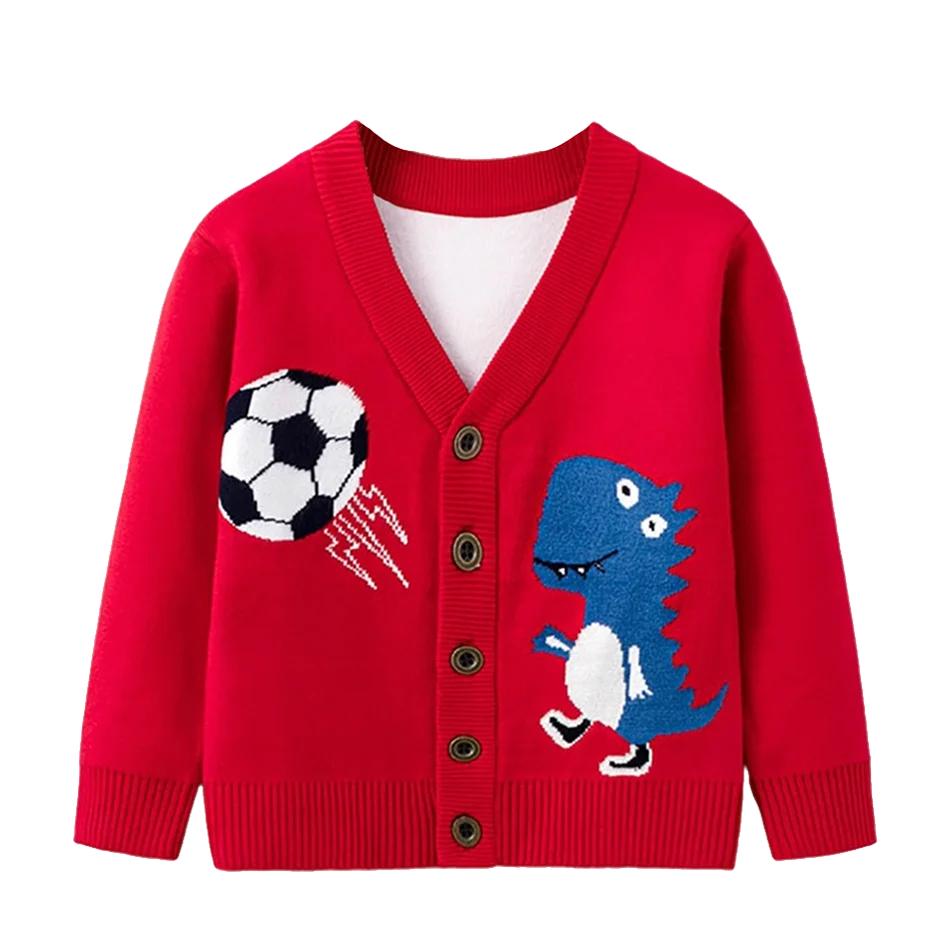 

Baby Boys Winter Clothes Children's Cardigan Sweater Pullover Toddler Boy Cartoon Dinosaur Knitted Sweater 3 4 5 6 7 Years