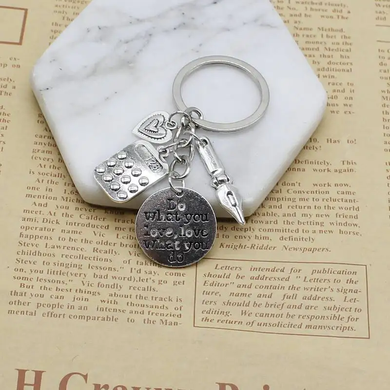 Брелок для ключей компьютера 1 ручка аксессуар письма подарок офисных украшений