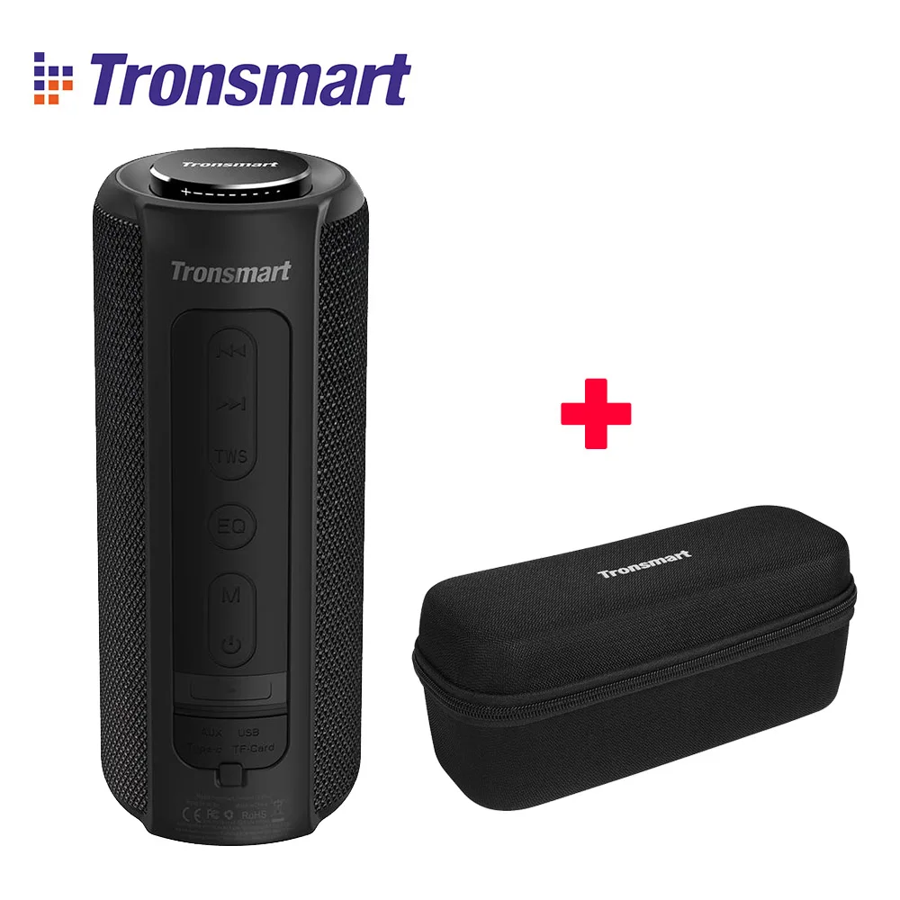 [] Tronsmart Element T6 Plus TWS портативный Bluetooth динамик TF/SD карта 40 Вт 15 часов открытый портативный мини-динамик - Цвет: Black With Case