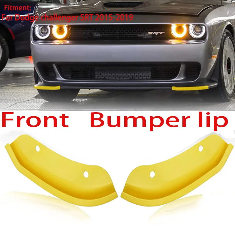 1 Set Front Bumper Lip Protector Cover For Dodge Challenger SRT 2015-2019 Bumper Protector Diffuser Spoiler Splitter Guard