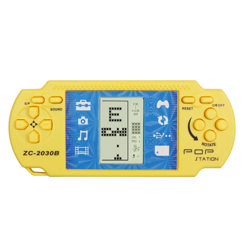 ZC-2030B Yellow Тетрис Ручной игровой плеер ЖК-электронные игровые игрушки Карманная игровая консоль классическое детство для подарка - Цвет: ZC-2030B Yellow