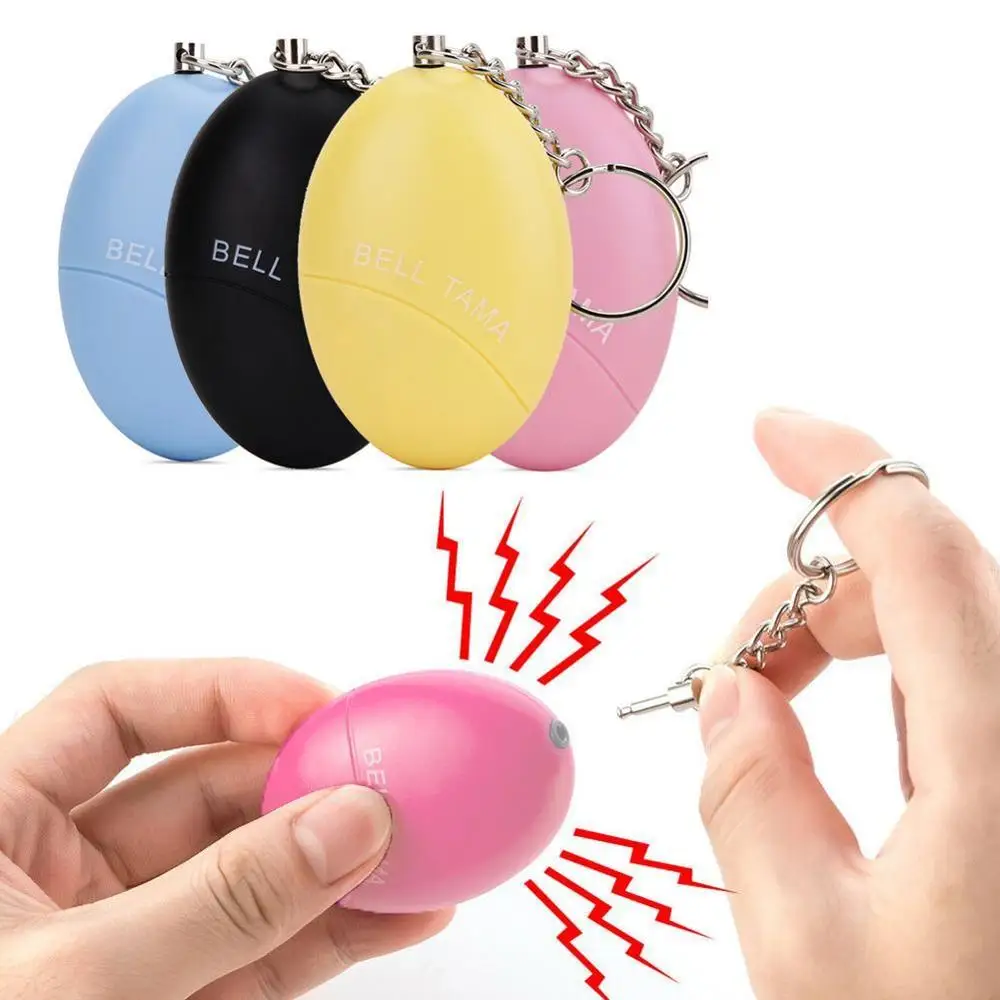 

Colorful Eggs Personal Alarm Women's Self-defense Keychain Anti-wolf Alarm D9N5