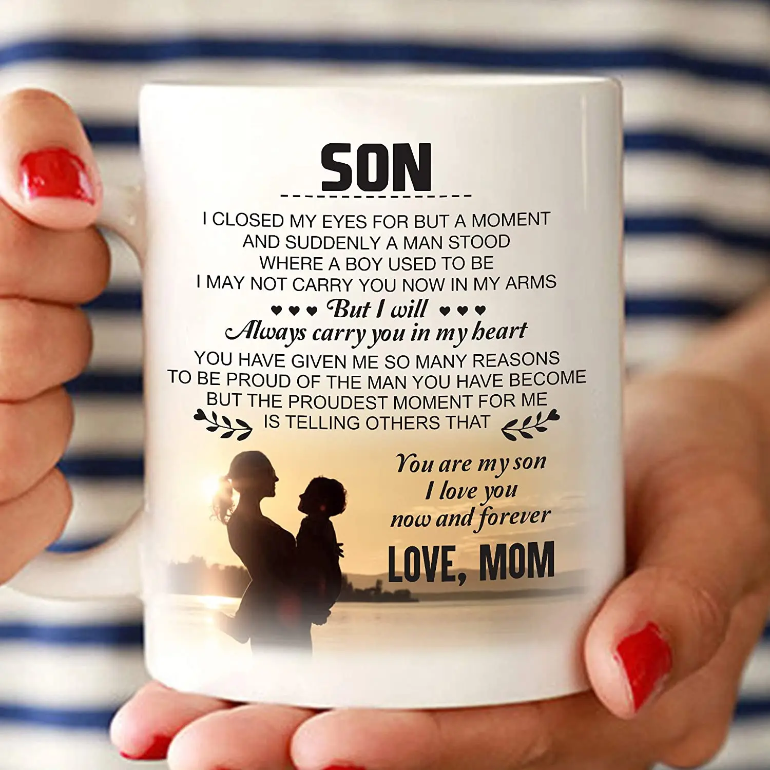 Подарок для сына от мамы кофейная кружка-11 унций керамическая чашка-День отца