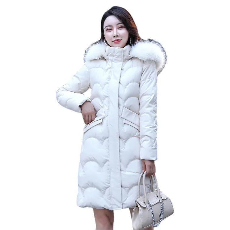 New Arrival Women Winter Jacket Thick Warm Parkas Ladies Fur Collar Hooded Cotton Coat Female Stylish Outerwear Brand Clothing