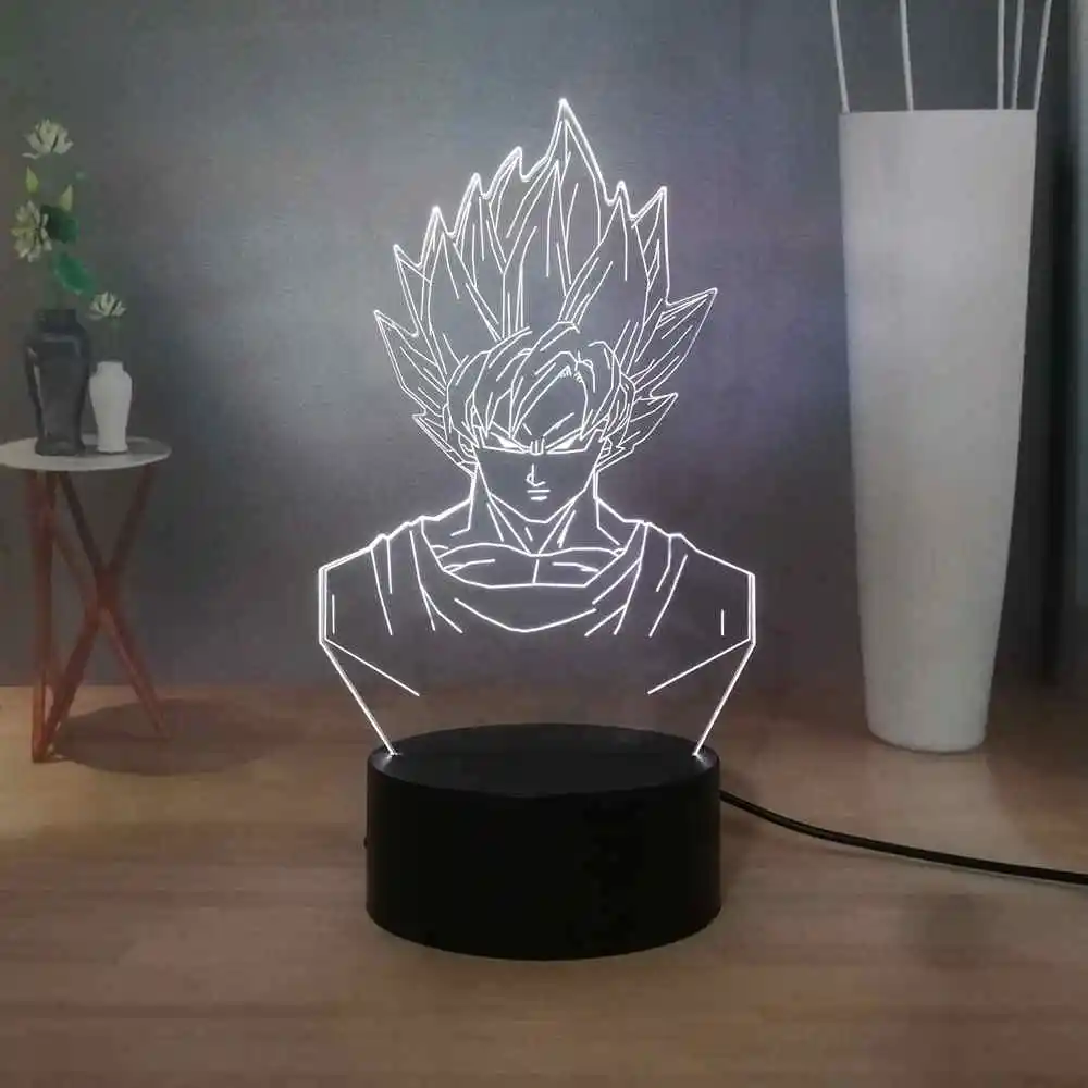 Новинка, светодиодный ночник с драконом, для детей, Сон Гоку, RGB, 7 цветов, настольная лампа, креативная прикроватная лампа, подарок на день рождения