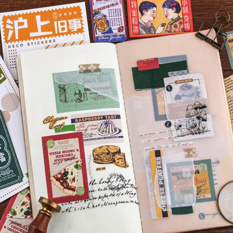 40 шт Винтаж Шанхай Hk Токио город фото декоративные путешествия самоклеящиеся