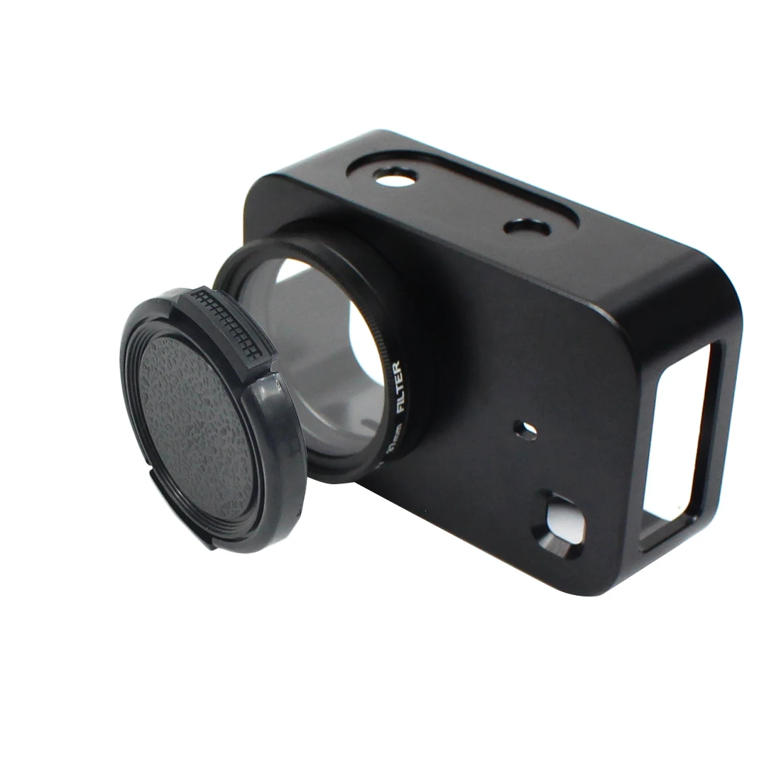 

Aluminum Alloy Sports Camera Protective Frame Mount Housing Case Protector + Lens Cover for Mijia for 4K Action Cameras