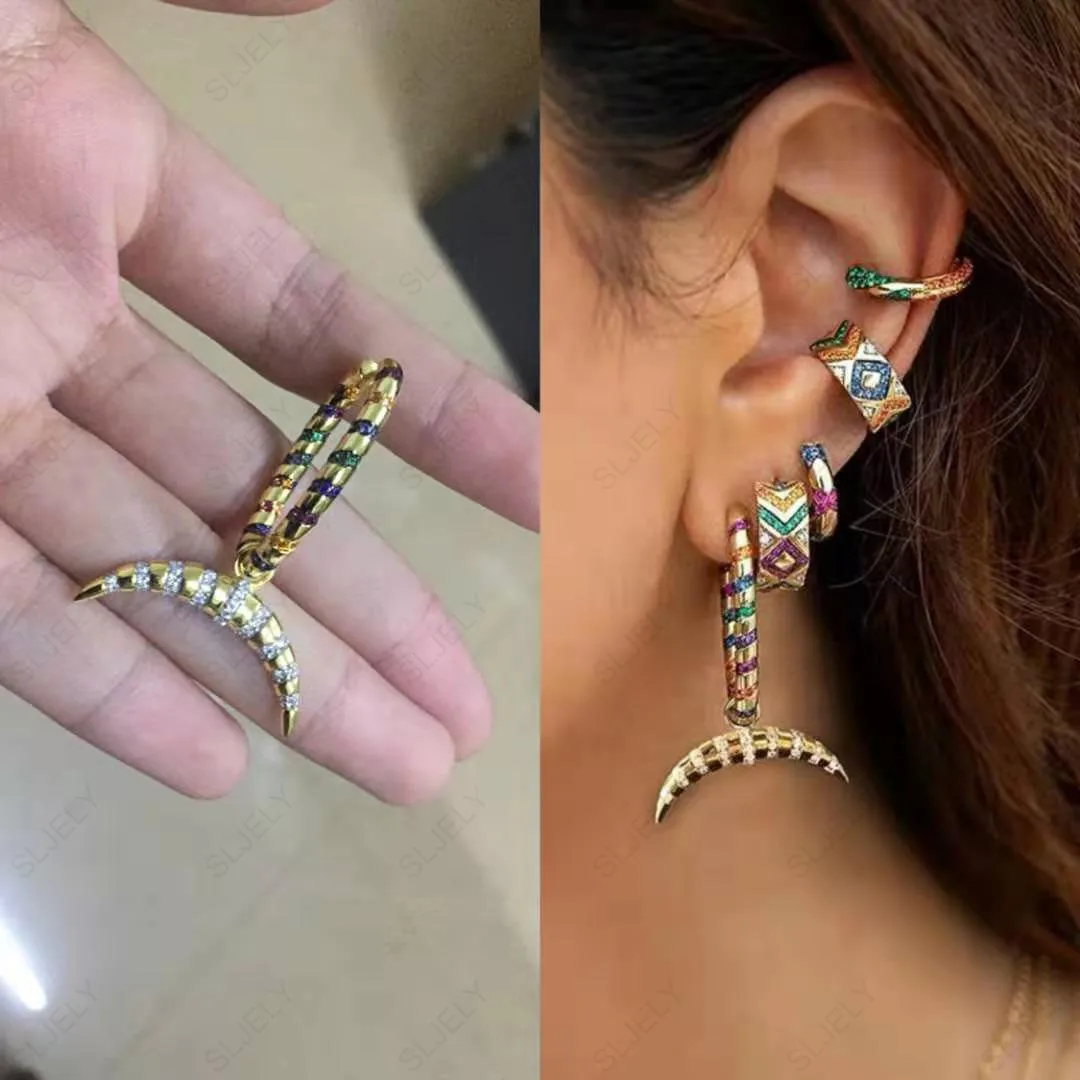 Женские серьги-капельки SLJELY одноцветные серьги из стерлингового серебра 925 пробы