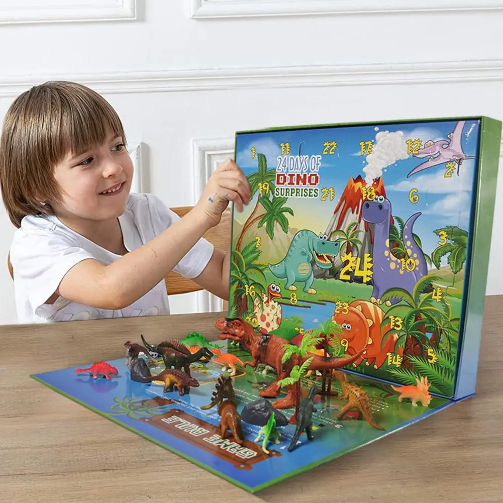 

24 Days Christmas Advent Calendar Gift Box Surprises Dinosaur Toys Countdown Advent Calendar Anime Figure Toys For Children