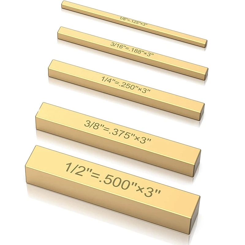 

Brass Height Gauges Set, Saw Height Gauge-5 Piece Lasing-Engraved Size Marking for Router and Table Saw Accessories