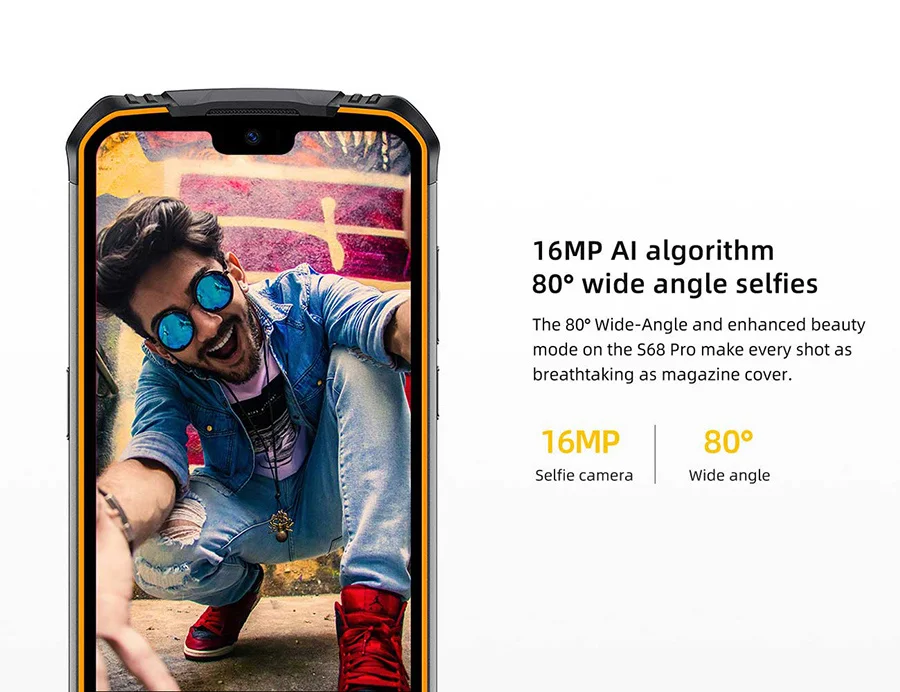 DOOGEE S68 Pro, прочный телефон, IP68, водонепроницаемый, Helio P70, четыре ядра, 6 ГБ, 128 ГБ, Беспроводная зарядка, NFC, 6300 мА/ч, 12V2A, зарядка, 5,84 дюймов, FHD