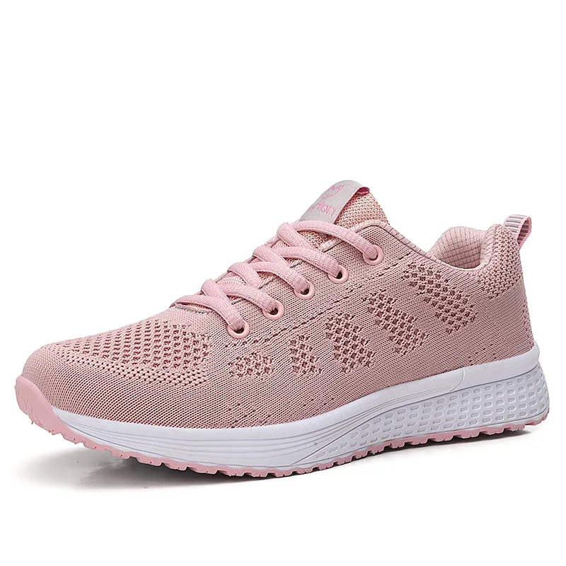

New Women Shoes Flats 2021 New Fashion Spring Casual Ladies Shoes Woman Lace-Up Mesh Breathable Female Sneakers Zapatillas Mujer